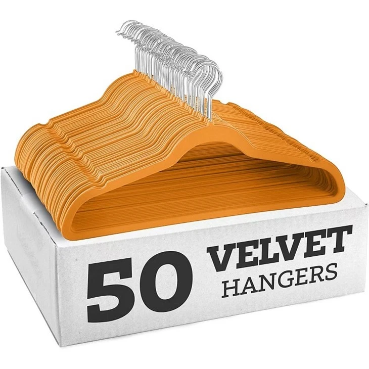 velvet flocked clothes hangers orange velvet hangers